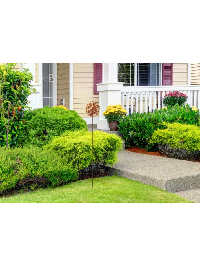 Gartendekoration FLOWERBALL24 in Braun