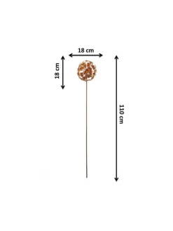 Gartendekoration FLOWERBALL24 in Braun