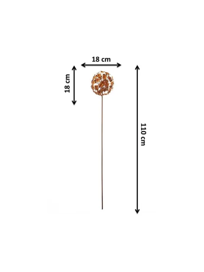 Gartendekoration FLOWERBALL24 in Braun