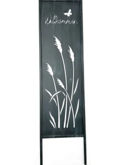 Gartendekoration GARDENWELC in Grau