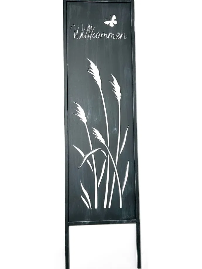 Gartendekoration GARDENWELC in Grau