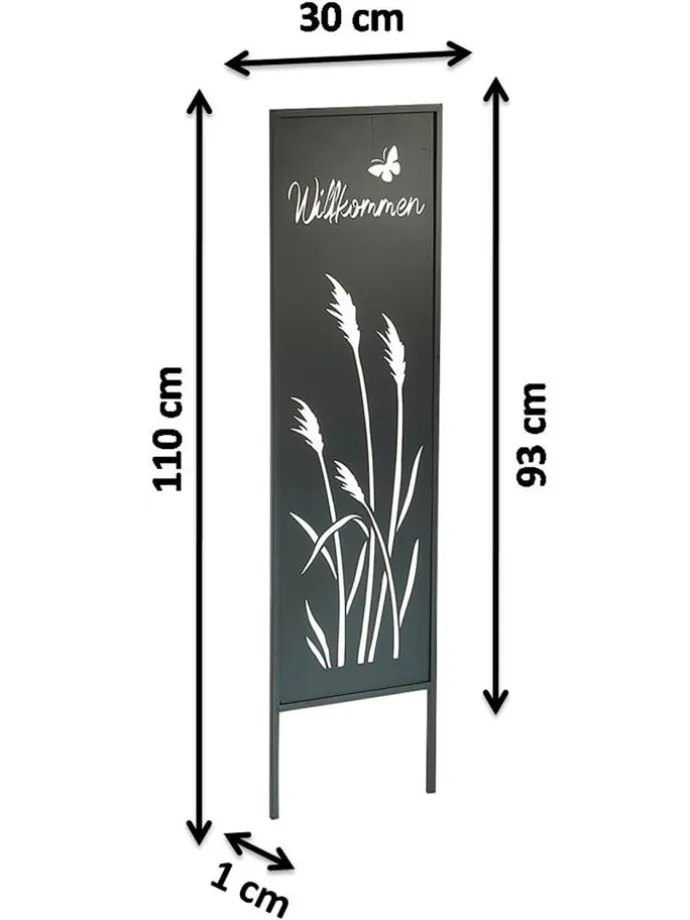 Gartendekoration GARDENWELC in Grau