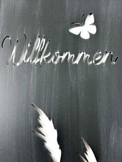 Gartendekoration GARDENWELC in Grau