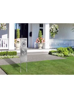 Gartendekoration SUNFLOWERSIGN in Silber