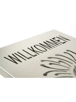 Gartendekoration SUNFLOWERSIGN in Silber