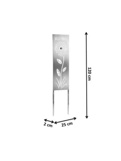 Gartendekoration SUNFLOWERSIGN in Silber