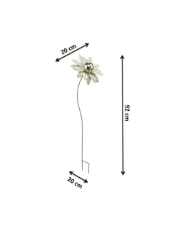 Gartendekoration WHITE FLOWER in Weiß