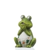 Gartenfigur Frosch Rosie Tierfigur für Beet Gartendeko H: 16cm in grün