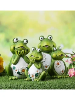 Gartenfigur Frosch Rosie Tierfigur für Beet Gartendeko H: 16cm in grün