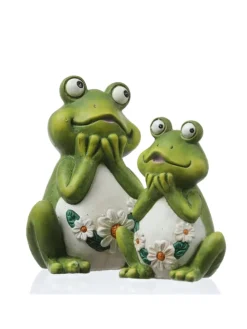 Gartenfigur Frosch Rosie Tierfigur für Beet Gartendeko H: 16cm in grün