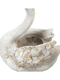 Gartenfigur GRUFFY in Weiß/Kupfer - (W) 21 x (H) 40 x (L) 14 cm