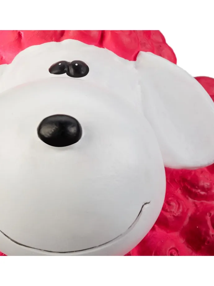 Gartenfigur Schaf in Pink