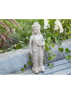 Gartenfigur THOIRY in Grau - (W) 21 x (H) 70 x (L) 20 cm