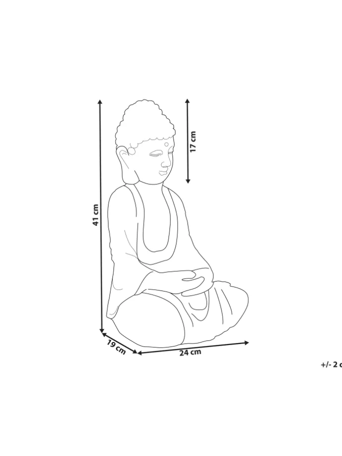 Gartenfigur VALLOIRE in Grau - (W) 24 x (H) 41 x (L) 19 cm