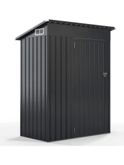 Gartenhaus Metall 1,88 m³ Türgröße: 72,5x159cm in Grau
