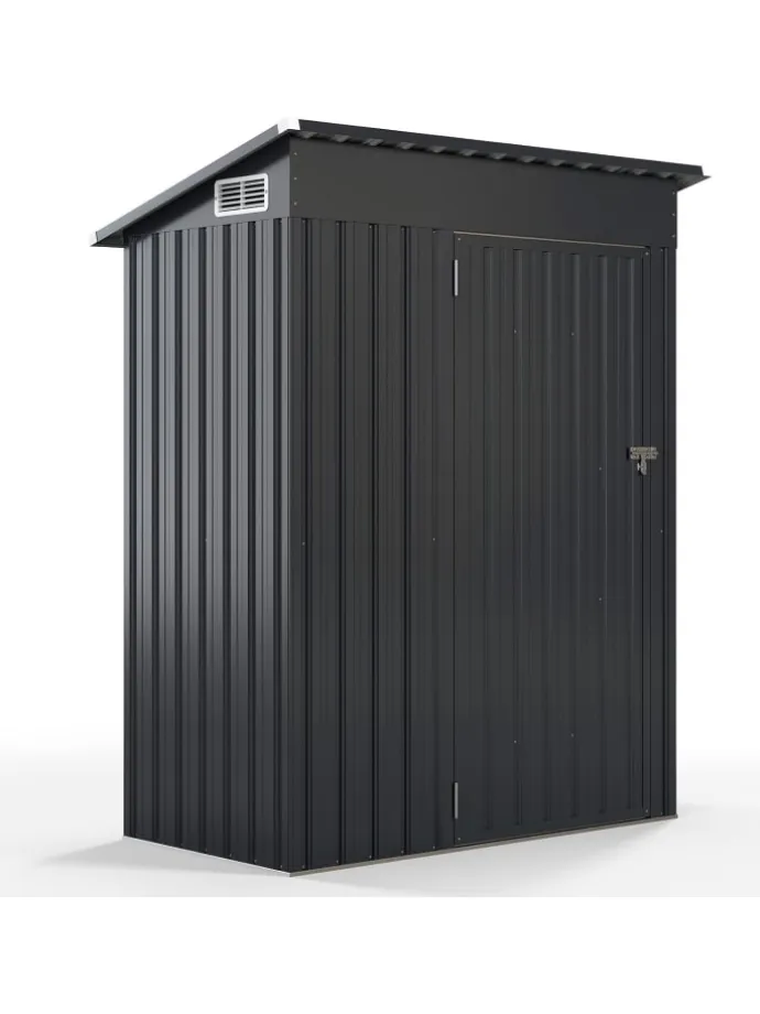 Gartenhaus Metall 1,88 m³ Türgröße: 72,5x159cm in Grau