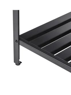 Gartenküche MAENZA in Schwarz/Silber - (W) 120 x (H) 93 x (L) 60 cm