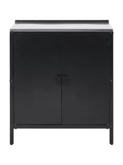 Gartenküche VILAMA in Schwarz/Silber - (W) 80 x (H) 90 x (L) 50 cm