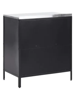 Gartenküche VILAMA in Schwarz/Silber - (W) 80 x (H) 90 x (L) 50 cm