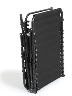 Gartenliege in Schwarz - (B)59 x (H)30 x (T)189 cm