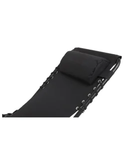 Gartenliege in Schwarz - (L)189 x (B)59 cm