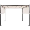 Garten-Pergola PARGA in Beige/Schwarz - (W) 310 x (H) 215 x (L) 310 cm