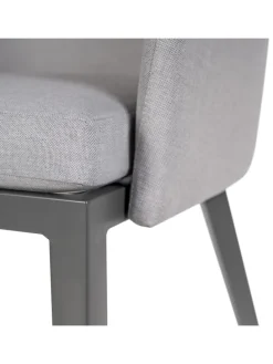 Gartenpolsterstuhl Gleamy 2er-Set in Hellgrau