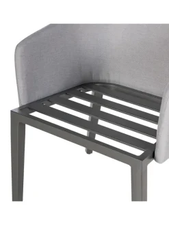 Gartenpolsterstuhl Gleamy 2er-Set in Hellgrau