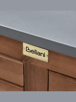 Gartenschrank BRUCOLI in Braun/Grau/Schwarz - (W) 80 x (H) 83 x (L) 50 cm