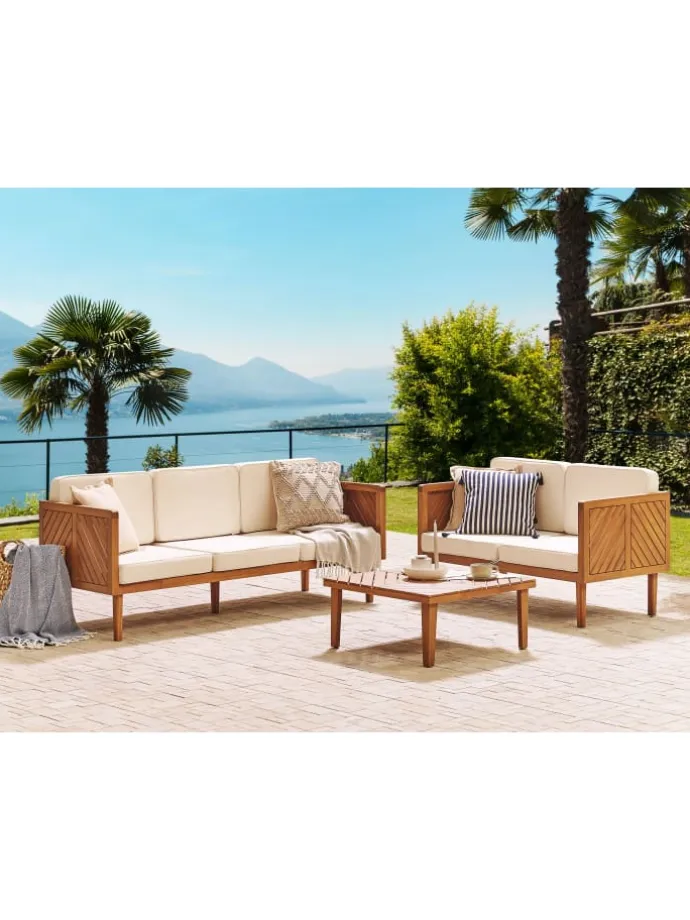 Gartensofa BARATTI in Braun/Beige - (W) 179 x (H) 76 x (L) 65 cm