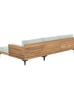 Gartensofa CAVEZZO in Grau/Schwarz/Braun - (W) 254 x (H) 77 x (L) 150 cm