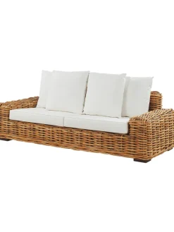 Gartensofa FORLI in Braun/Weiß - (W) 218 x (H) 67 x (L) 94 cm
