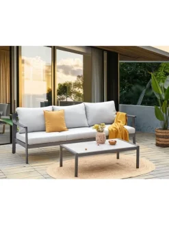 Gartensofa KIATO in Grau - (W) 225 x (H) 77 x (L) 80 cm