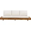 Gartensofa MARETTIMO in Braun/Weiß - (W) 230 x (H) 70 x (L) 68 cm