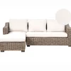 Gartensofa VALLETRI in Grau - (W) 155 x (H) 85 x (L) 223 cm