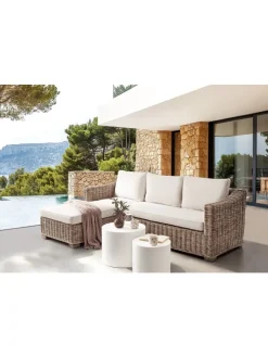 Gartensofa VALLETRI in Grau - (W) 155 x (H) 85 x (L) 223 cm