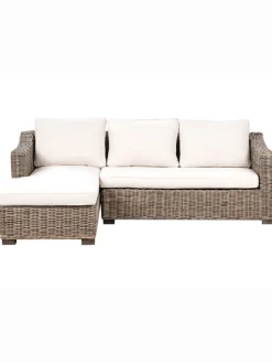 Gartensofa VALLETRI in Grau - (W) 155 x (H) 85 x (L) 223 cm