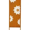 Gartenstab "Blumen" in Rost - (B)22 x (H)83,5 cm