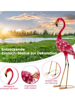 Gartenstatuen 2er Set in Rosa