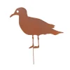 Gartenstecker Rost Möwe in Braun