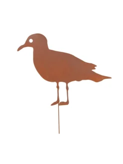 Gartenstecker Rost Möwe in Braun