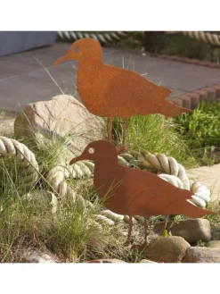 Gartenstecker Rost Möwe in Braun