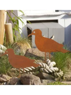 Gartenstecker Rost Möwe in Braun