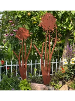 Gartenstecker Stecker Agapanthus 2er Set in Braun