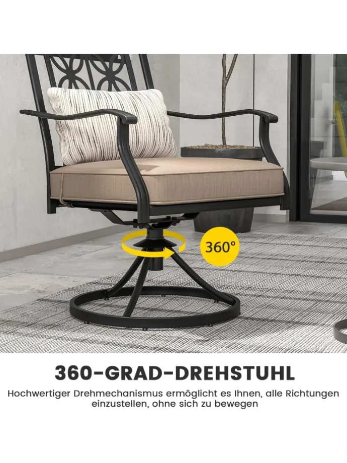 Gartenstühle 2er Set in Khaki