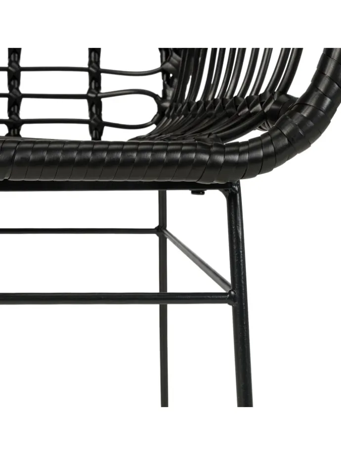 Gartenstuhl KALO 2er-Set in Schwarz