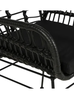 Gartenstuhl KALO 2er-Set in Schwarz