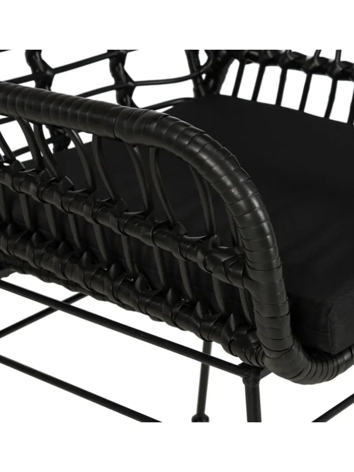 Gartenstuhl KALO 2er-Set in Schwarz