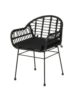 Gartenstuhl KALO 2er-Set in Schwarz