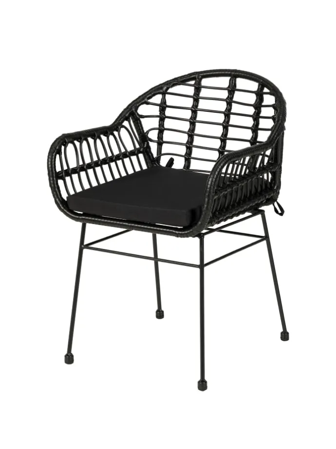 Gartenstuhl KALO 2er-Set in Schwarz